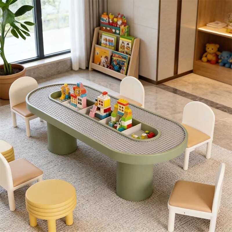 Early Education Center Children's Table and Chair Set, Sales Office Play and Rest Area, Children's Learning and Educational Creative Shaped Tables