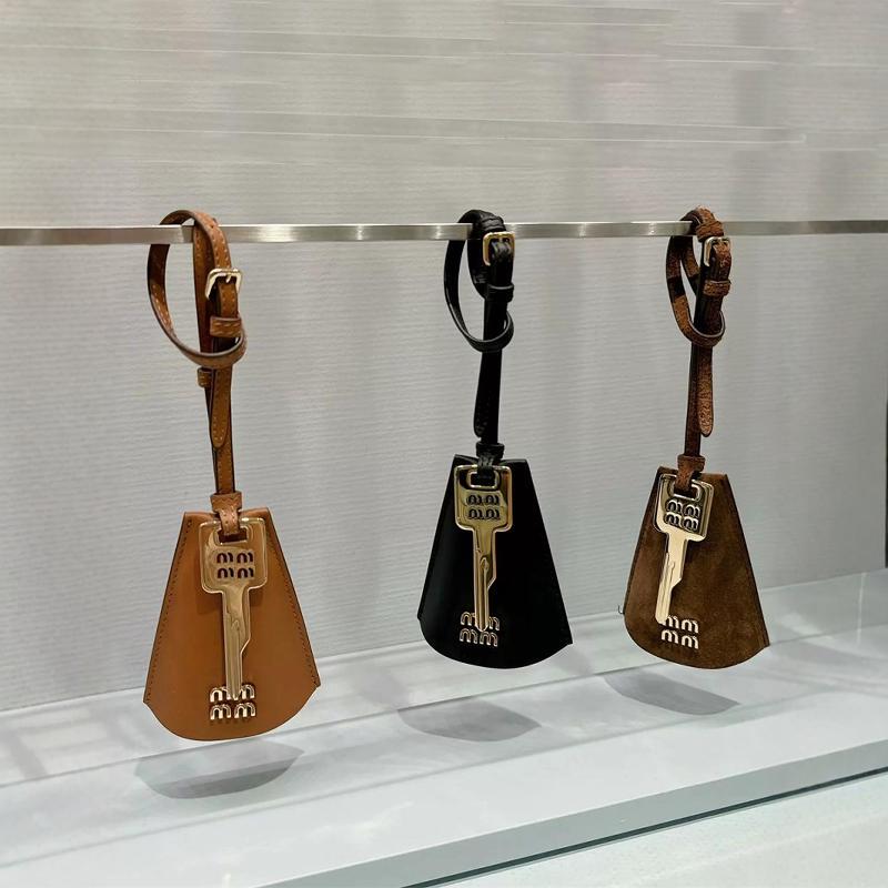 M Brand Genuine Leather Key Pendant, Bag Accessory, Women's Leather Keychain, Gift Keychain Accessory