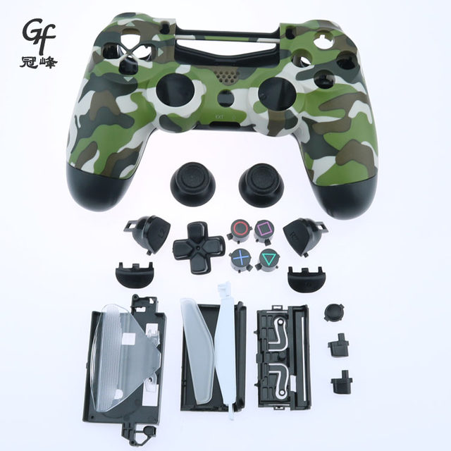 ເຫມາະສໍາລັບ Sony PS4PRO040 handle DIY shell transparent shell camouflage shell with accessories handle handle set DIY