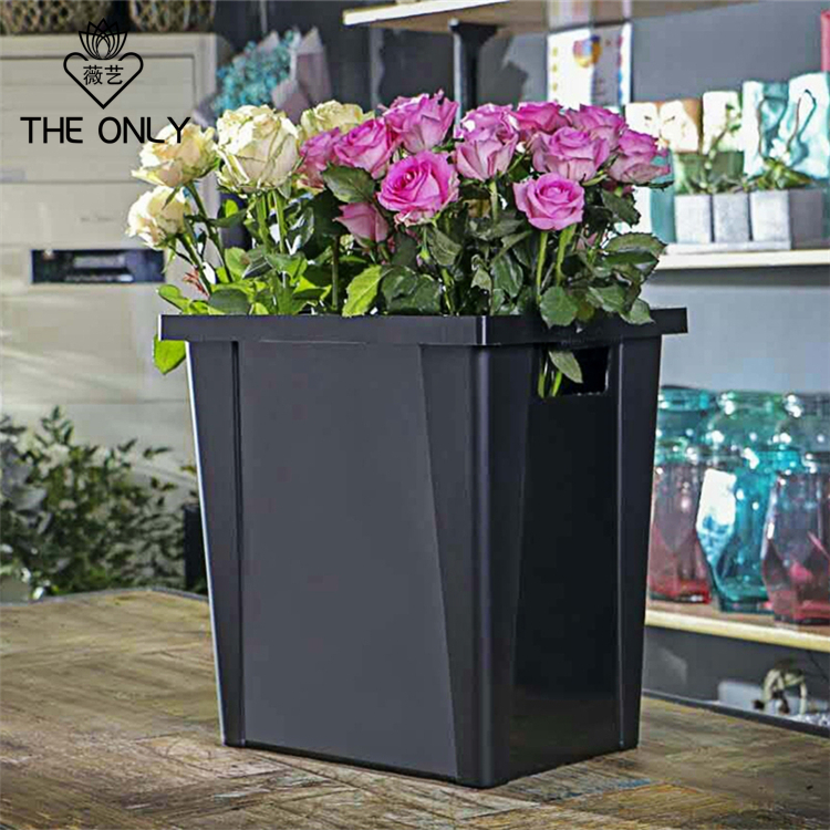 Weiyi large French flower barrel Flower bucket display rack Flower arrangement wake up flower bucket Flower shop special plastic sell flower bucket
