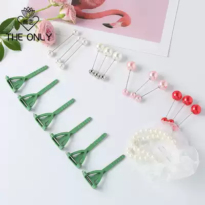 Wei Yi pearl needle Bead needle word small black clip small pin buckle needle corsage brooch Hand bouquet diy material