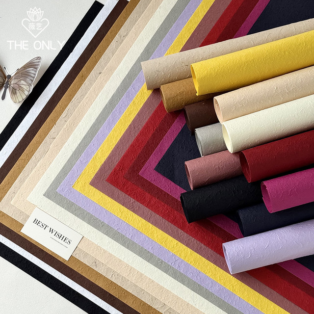 Weiyi Hand-Teared Dongba Paper Floral Wrapping Paper