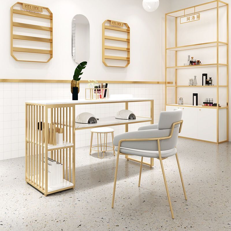 Medecor table and chairs suit Nordic minimalist marble iron art double mall table tennis red single person biathlon medecor table