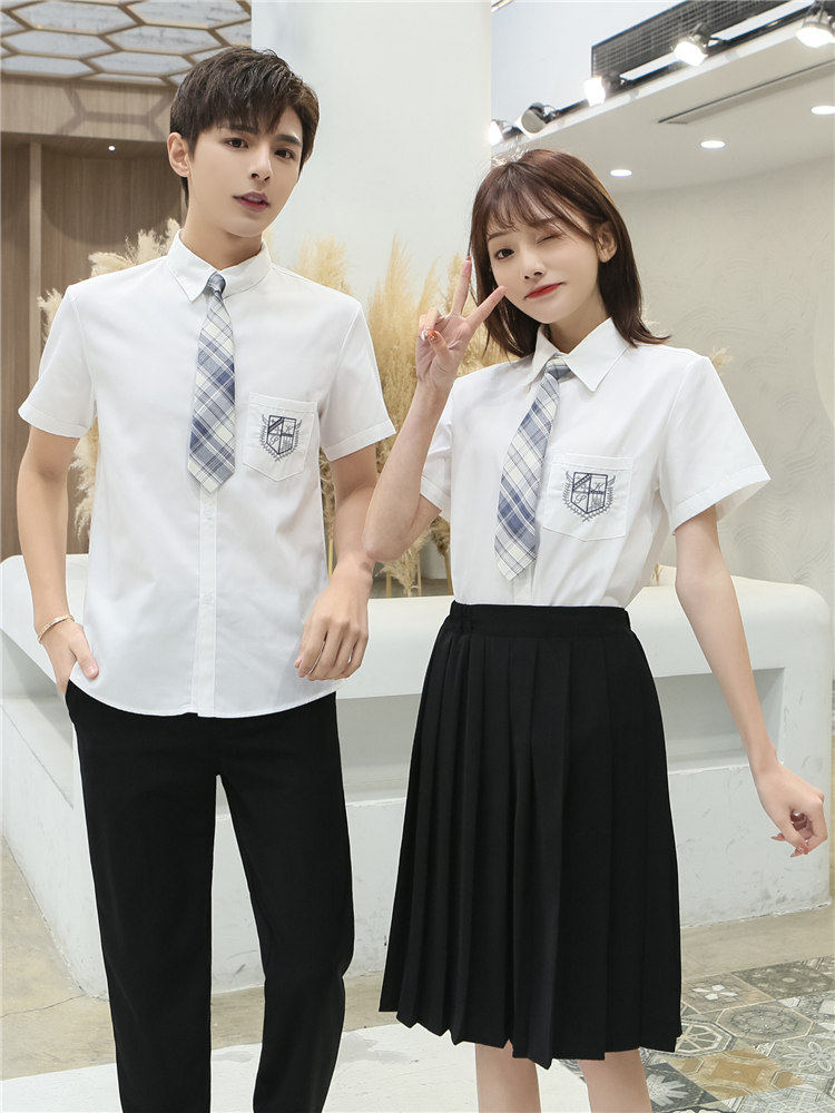 Japanese junior high school students School uniform suit High school graduation season embroidery class dress College style Summer Games clothing shirt