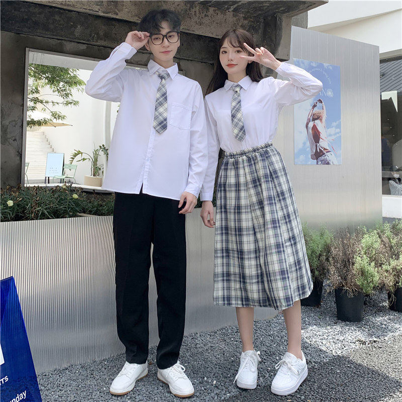 Japanese jk uniform female class uniform autumn British college style set high school junior high school students long skirt sports meeting school uniform
