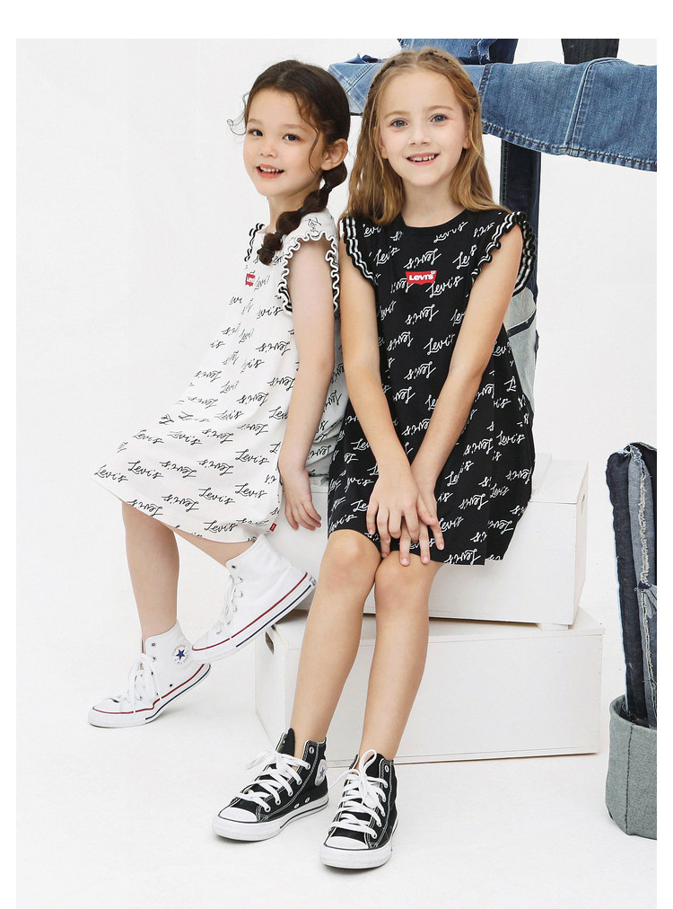 Levi's 李维斯 2022年夏季新款 女童短袖连衣裙 聚划算双重优惠折后￥98.4包邮 100~130码2色可选