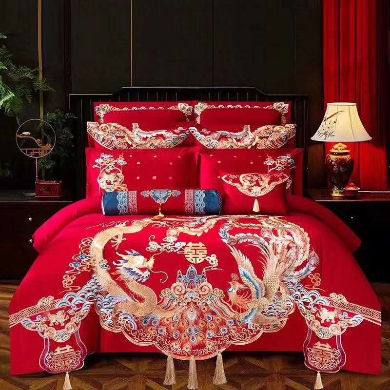 100s long-staple cotton wedding four-piece set