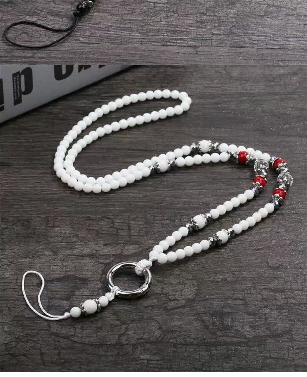 Điện thoại di động dây đeo tay pha lê treo cổ mặt dây chuyền treo chuỗi mã não tháo dỡ nữ mô hình phổ dây buộc bầu không khí - Phụ kiện điện thoại di động ốp lưng realme 5 pro
