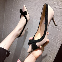 A D Hepburn French style teenage girl high heels 2021 new fall fine with 100 hitch a sexy shallow tip