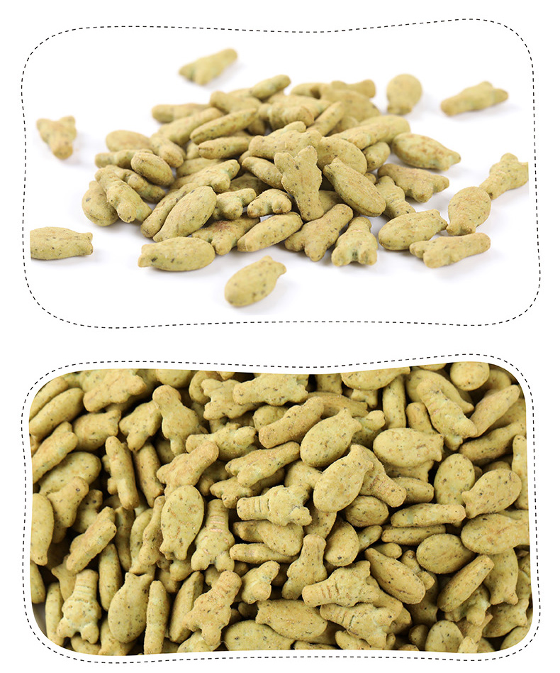 Mèo nghịch ngợm ăn nhẹ trà xanh catnip để tóc bóng mèo bánh quy 80g * 4 mèo ăn nhẹ bánh quy cá nhỏ vào mèo con - Đồ ăn nhẹ cho mèo Review các loại hạt cho mèo