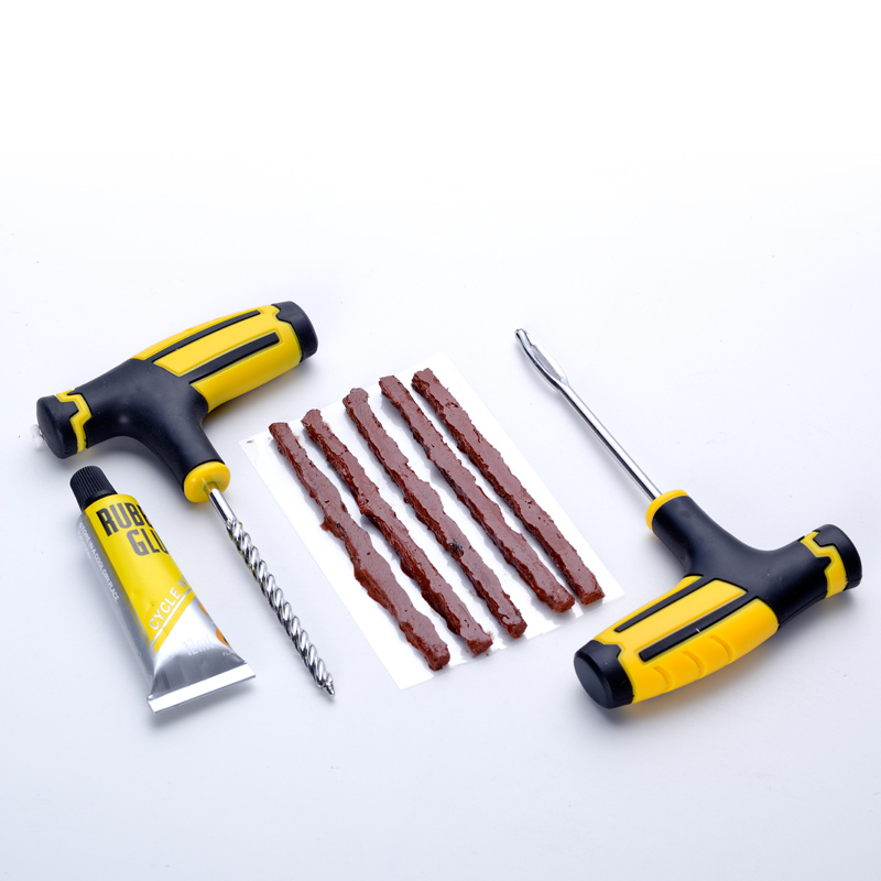 Car tire repair tool set vacuum tire motorcycle electric vehicle special emergency tire repair strip quick glue liquid