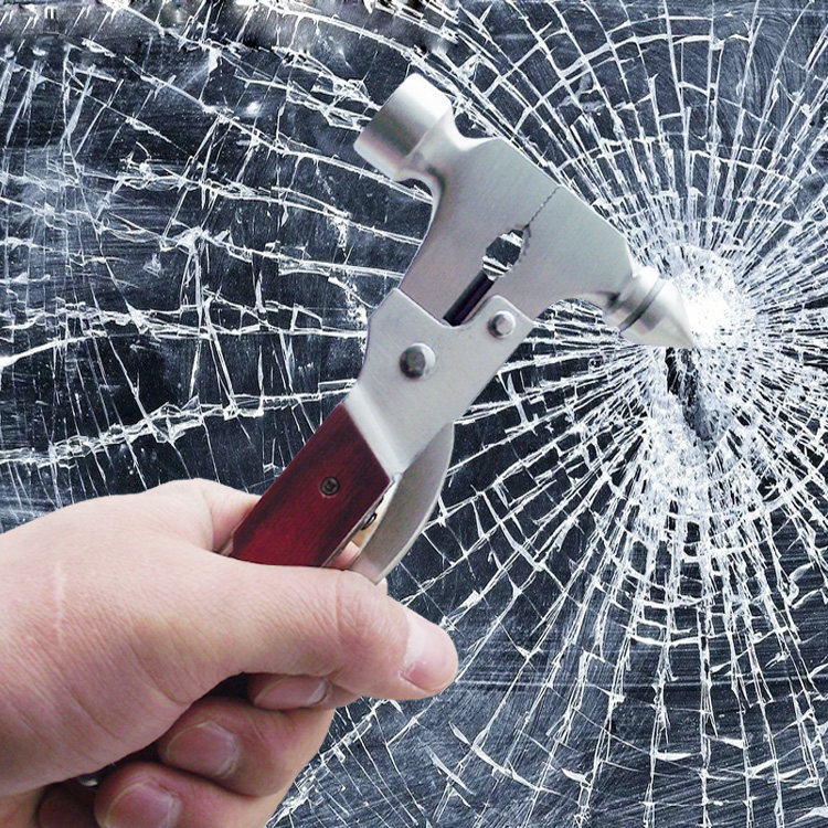 Car Multifunction Safety Hammer Car Lifesaving Hammer Emergency Escape Hammer Vehicular Fire Hammer Full Solid Steel Breaking Window