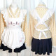 Kaomoji apron cat paw print maid apron