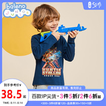 Armor warrior IP]Benilu childrens clothing casual spring autumn and winter printed boys t-shirt long-sleeved red childrens top