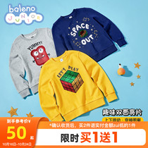 Benni Road childrens clothing leisure Spring and Autumn Winter childrens clothes boys double-sided sequins cotton casual Joker top