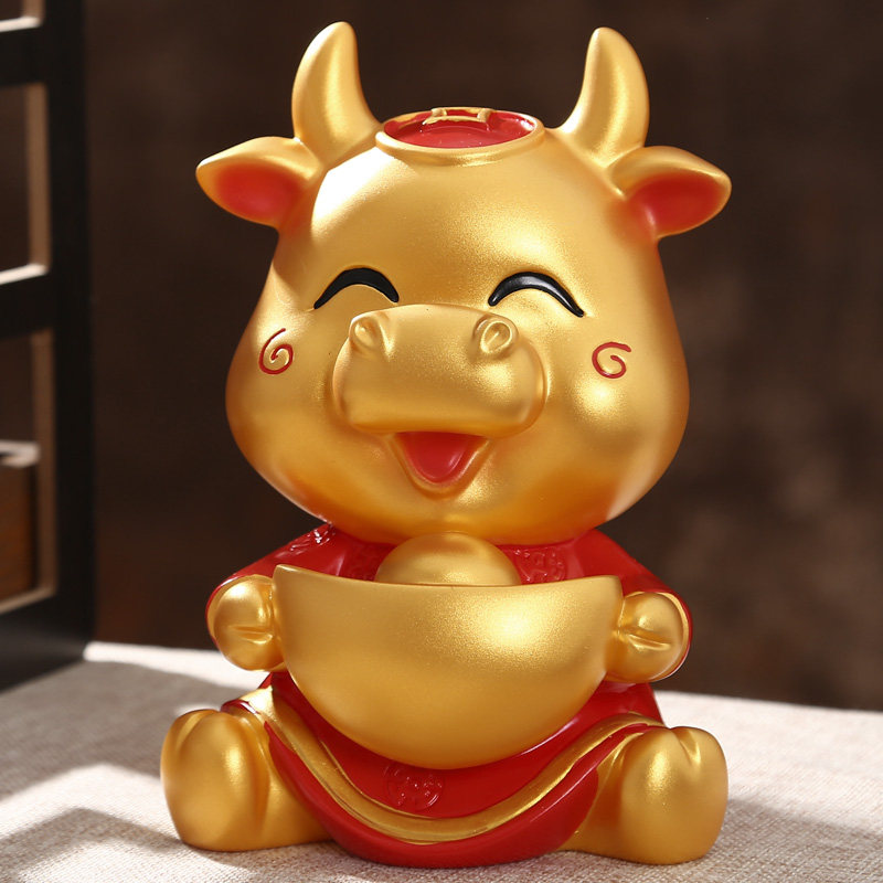 Passable to save money pot raw Xiao Niu Year deposit money cylinder adults use children's money cylinder to cash in a New Year gift