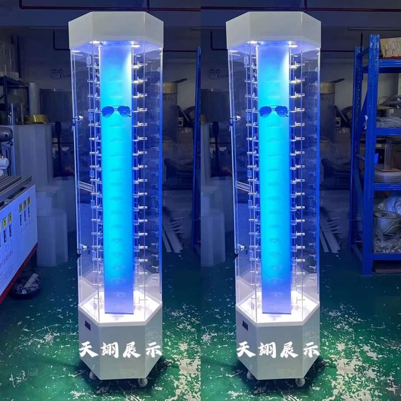 Acrylic Glasses Display Stand, Reading Glasses, Sunglasses, Eyeglasses Display Stand, Rotating Glasses Display Cabinet, New Model
