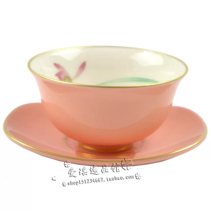 Nhật Bản Arita yummy phụ nữ tách trà nhỏ đặt bộ trà tươi miếng lót Pandan club phong lan Nhật Bản cốc gốm tinh tế - Trà sứ