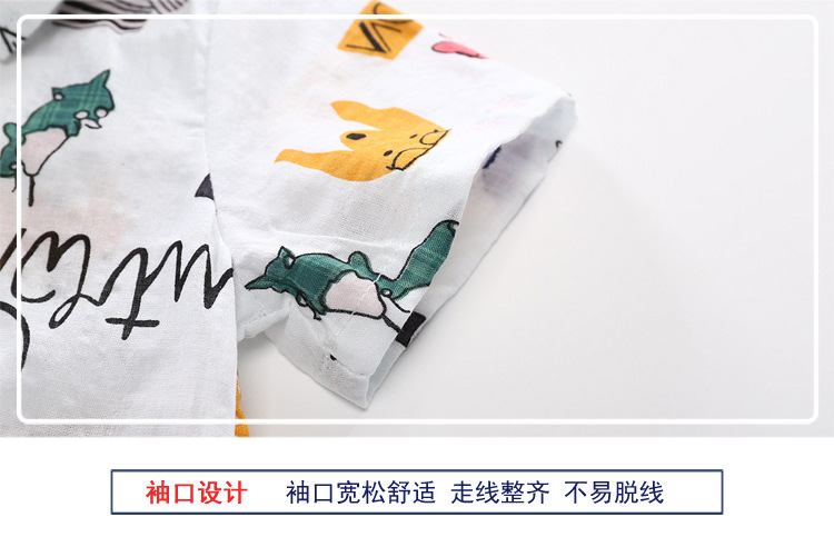 Quần áo bé trai sơ mi hoa cotton ngắn tay 2019 mùa hè mới phiên bản Hàn Quốc của áo sơ mi nữ trẻ em đi biển - Áo sơ mi áo sơ mi bé trai mùa đông