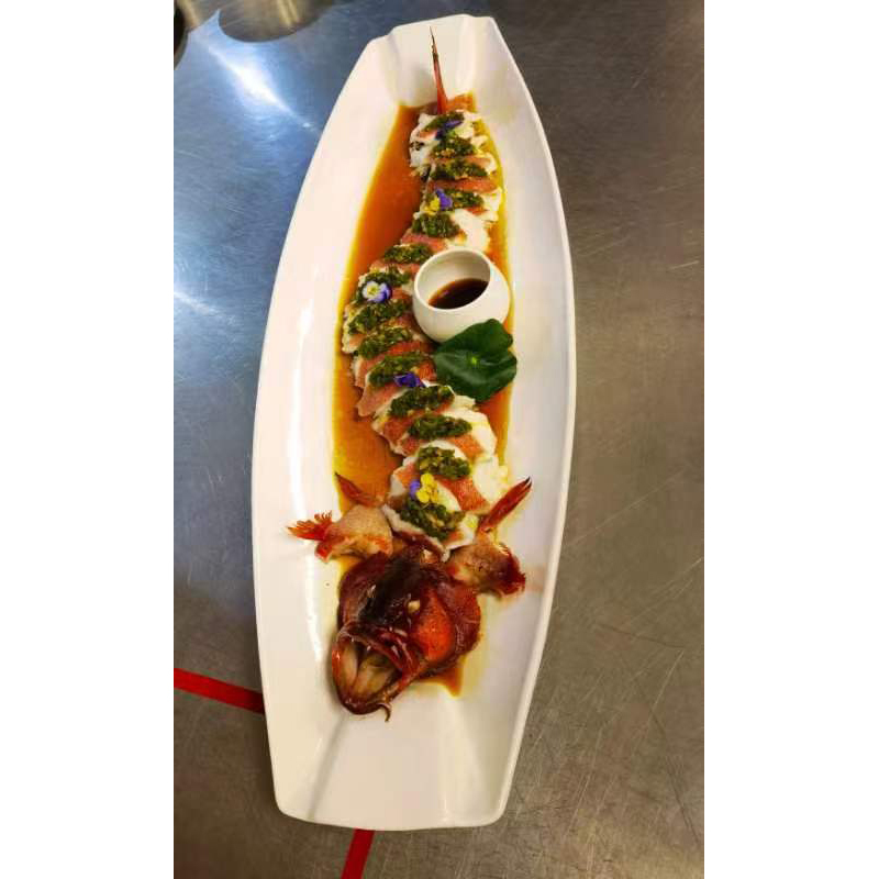 Creative Hotel Ceramic Tableware, Extra-Large Stone-Patterned Fish Knife for Snapper, Mackerel, Hairtail, Eel, Restaurant, Club, Private Dining Creative Hotel Ceramic Tableware, Extra-Large Stone-Patterned Fish Knife for Snapper, Mackerel, Hairtail, Eel, Restaurant, Club, Private Dining