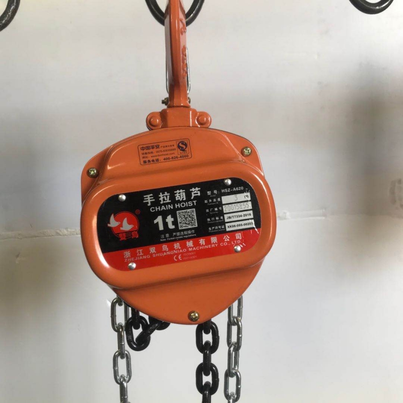 Zhejiang Double Bird Card Pull Crane Double Bird Pull Crane 1T2T3T Manual Plinth HSZ-A620 Manually Inverted Chain