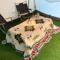 ins national wind outdoor picnic cushion egg roll table special picnic b bohemian wild camping anti-damp cushion thickness