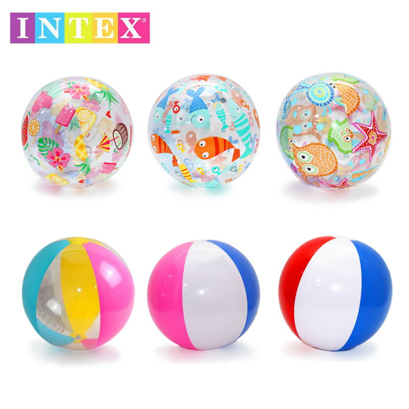 INTEX inflatable beach ball water play water polo adult children water play toy handball beach ball float volleyball