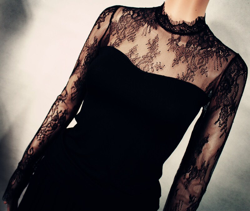 18 Styles of Regular Length, Small Puff Sleeves, High Collar, Cut Thread Eyelash Lace Base Shirt, Axiangyi Women's Lace Shirt