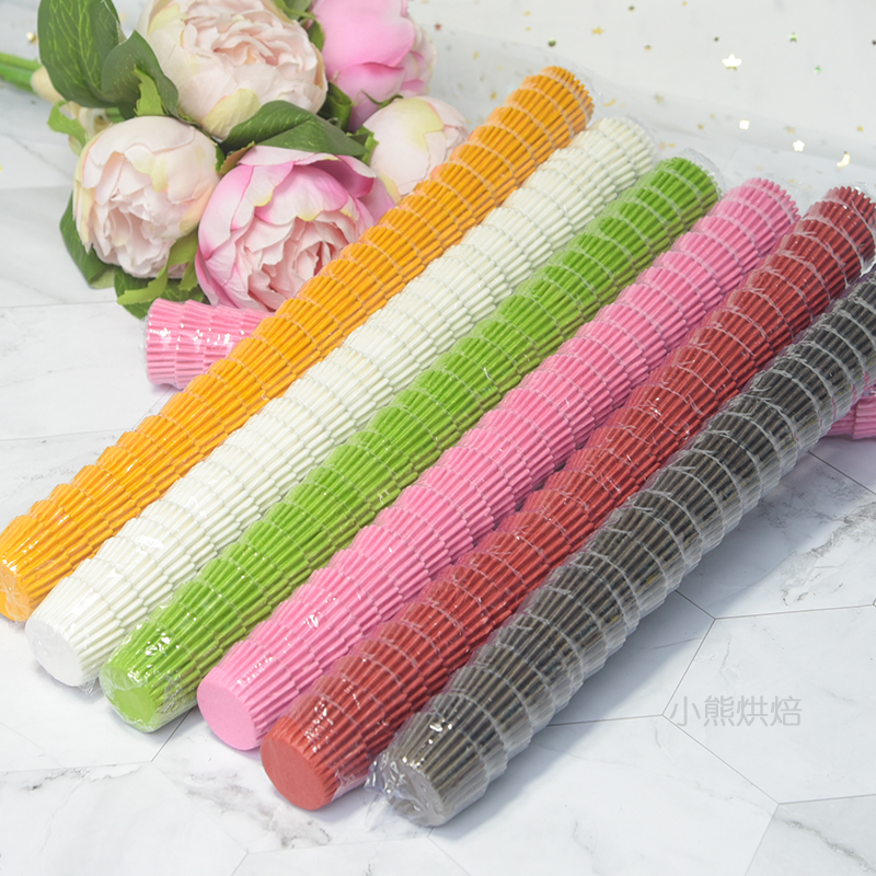 Baking oil-proof paper cup mini cake paper holder 66 pink medium 86 yellow 106 white large 120 red paper film egg