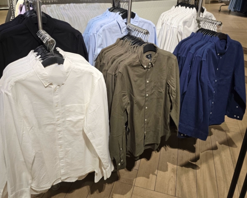 Men's Genuine Shirt New Standard Fit Button-Down Collar Oxford Fabric Shirt 1257417