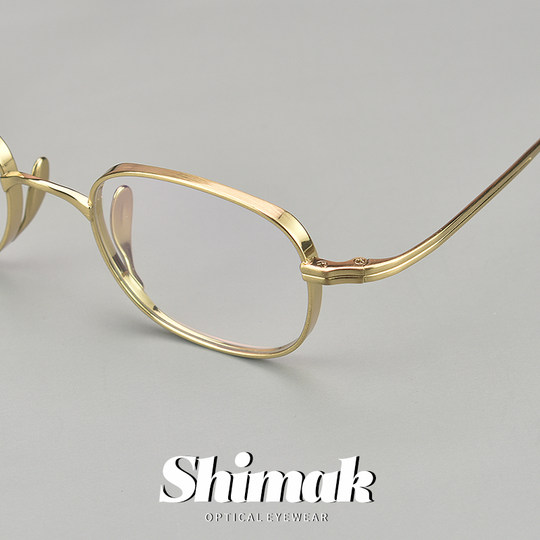 Japanese retro highly myopic glasses frame men's small square high-end big face ultra-light pure titanium women can be equipped with lenses