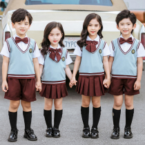 Aristocratic childrens school uniforms Yinglun College Wind primary school Childrens class clothes kindergarten Garden Costume Summer Dress Graduation Performance