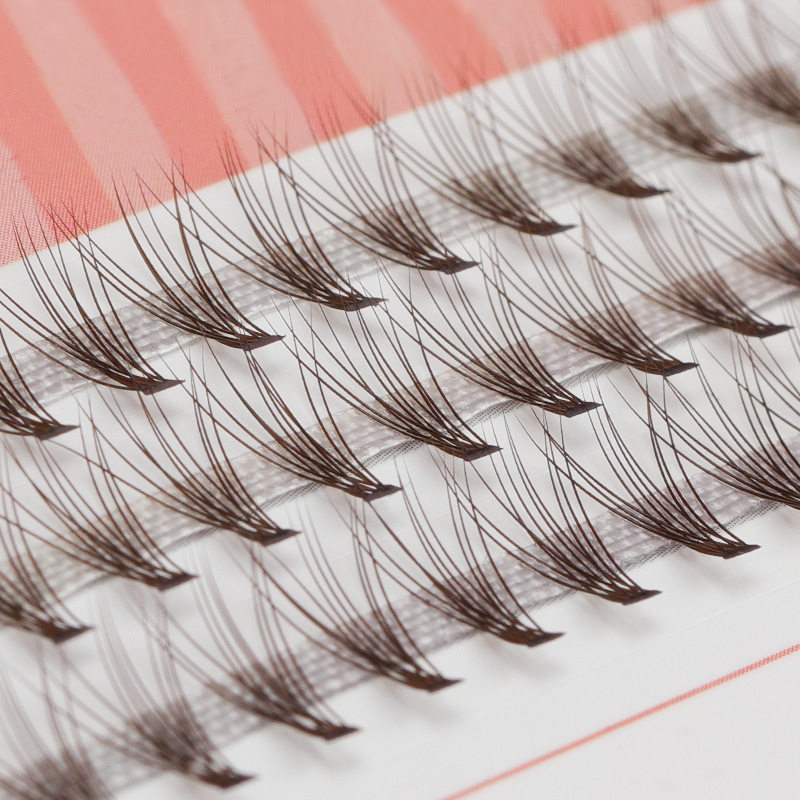 Caramel colour natural air sensation brown Dairy new hand self-grafting soft net red mixed blood sunflower single-cluster eyelashes