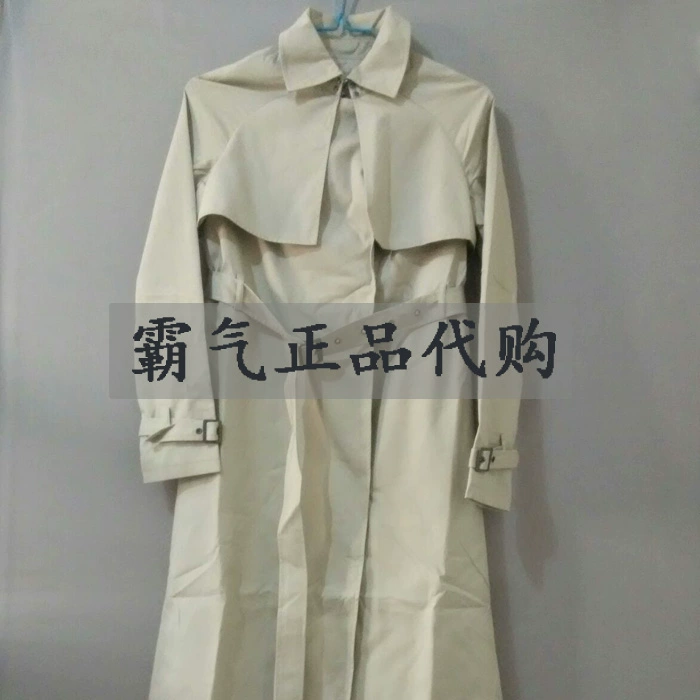 San Dior quầy chính hãng mùa thu mới áo khoác nữ ve áo eo thả vai áo gió dài S16381852 - Trench Coat