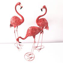 New wedding props Wrought iron flamingo outdoor forest wedding decoration shopping mall gardening window creative ornaments