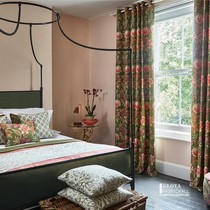 英国原装进口窗帘简约花卉植物Kamala客厅床品沙发抱枕面料