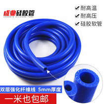Car silicone tube High temperature and pressure 16mm warm air pipe double layer blue clip wire silicone vacuum steam hose