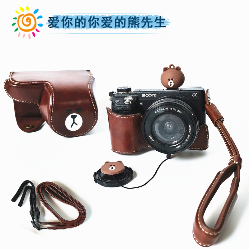 Camera bag Canon M100 Portable 200DII cute A6400 protective cover Fuji XA7 Mr Bear M6