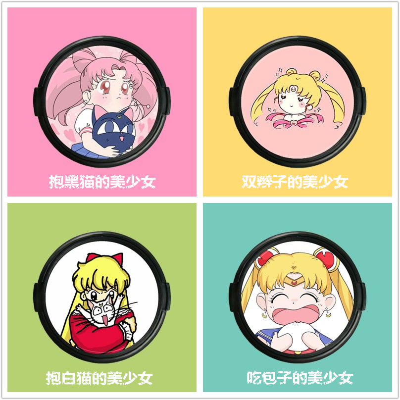 Camera Lens Cap Cartoon Beautiful Girl Little Red Book M100 49mm 40 5mm 200D 58mm