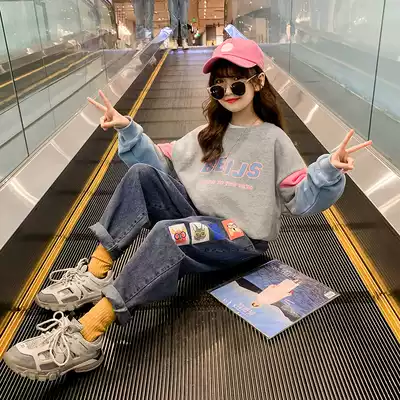 Korean girl spring suit 2021 new foreign style Net red in the big children's clothes spring autumn girl clothes children's clothing