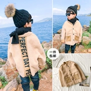 Áo khoác trẻ em Tinky áo khoác lông cừu deerskin mùa thu đông 2018 Áo len trẻ em mới trong chiếc áo sơ mi nam lớn