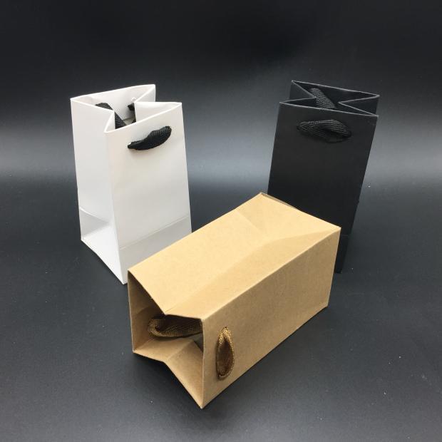 Small Hexagonal Honey Bottle, Square Gift Bag, Wide-Bottom Kraft Paper Bag, Thickened Version, In-Stock Glass Bottle Packaging Bag