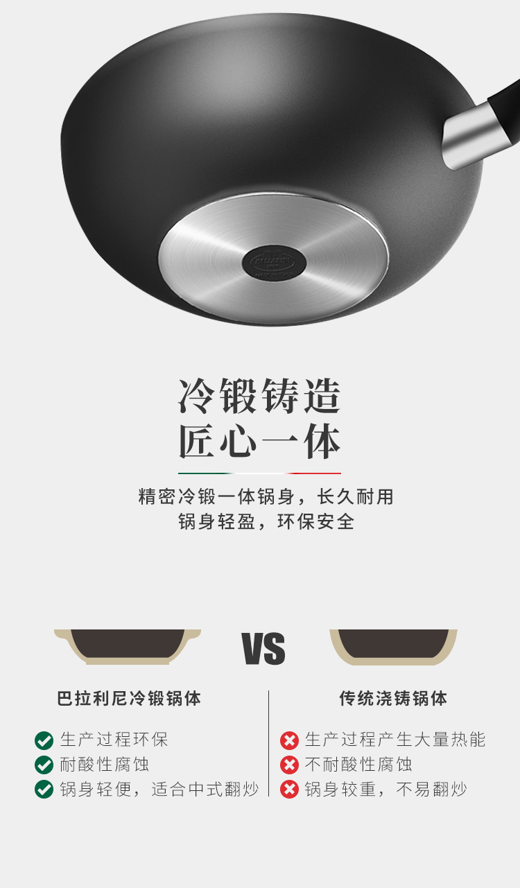 双立人旗下 巴拉利尼 意大利进口 平底不沾炒锅 28cm 图8