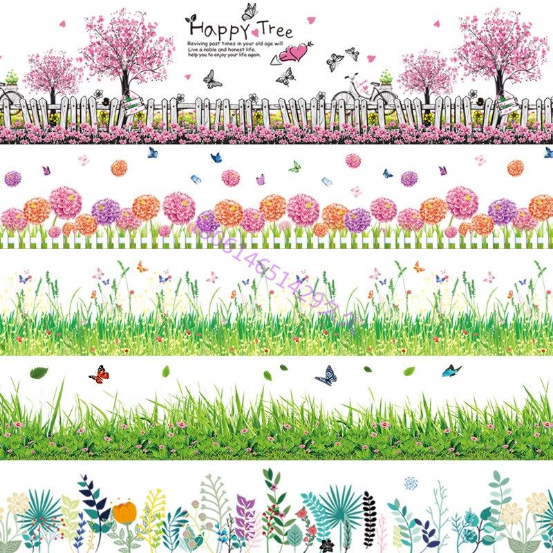 New kickboard wall stickers living room decoration waist line children's room kindergarten bedroom festival wall