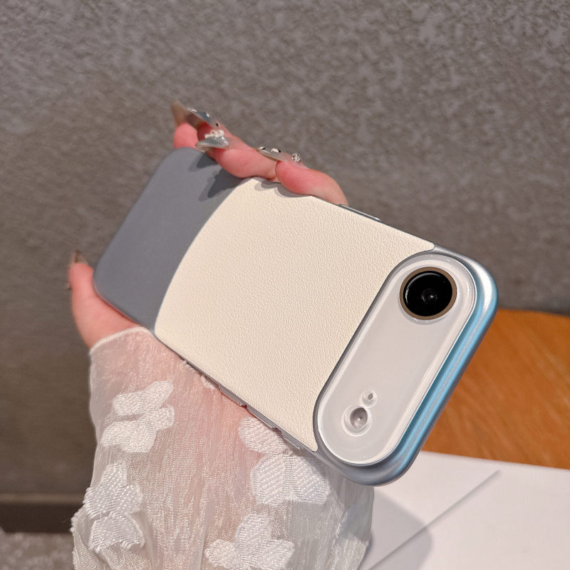 Uk Suitable Apple iPhone 17 Air Phone Case New Leather Texture 17Promax Matte Anti-Drop 16Pro Full Coverage Lens 15Promax High-End Feel 14/13Pro Shell 12 Protective Cover