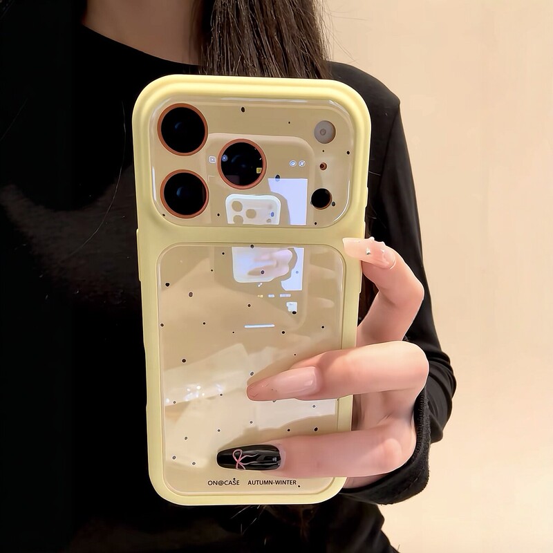 Uk Applicable Apple iPhone 17 Pro Max Phone Case New Model 16 Pro Summer Ins Fresh Yellow Splash Ink Acrylic Ip15 Female 14 Full Protection Anti-Drop Simple Super Stylish Protective Cover