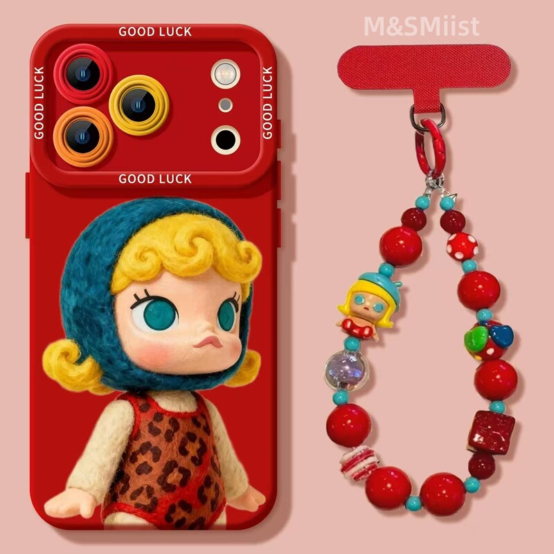 Uk Applicable Apple iPhone 17 Pro Max Phone Case New Model Red for the Year of the Zodiac Molly 15 Full Cover 16 Pro Max Super Popular 12 Silicone Plus Anti-Drop Air 11 Female 14 Pro Protective Case
