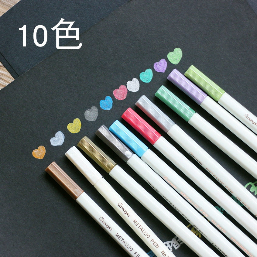 10 metal pen kindergarten growth manual diy decorative materials children's archive creative material
