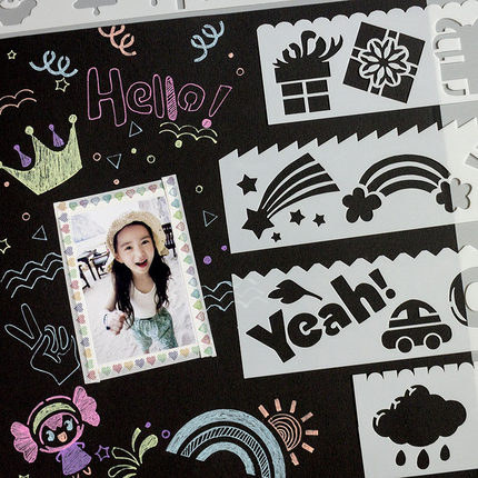 Drawing Template Elementary School Kindergarten Growth Manual Diy Decorative material Package Creative handmade material