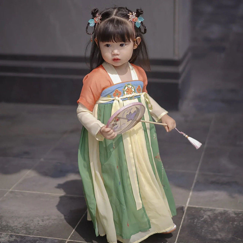 Girls Hanfu dress spring and autumn thin section 2022 new summer little girl ancient style baby skirt children's Tang suit